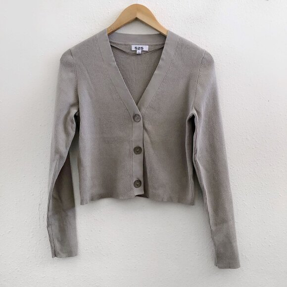525 AMERICA V-Neck Long Sleeve Cardigan Size Large - Picture 1 of 8